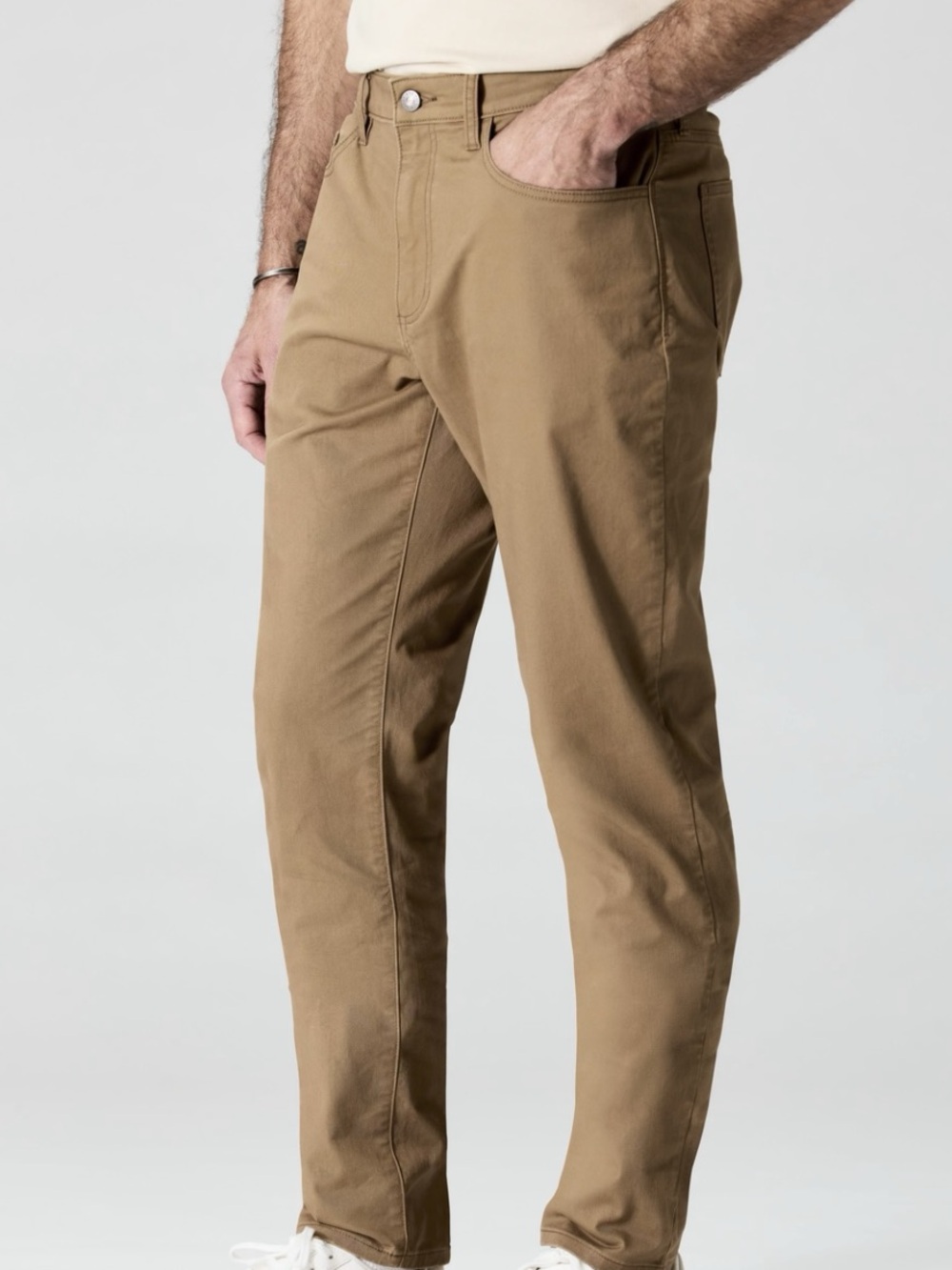 Flint And Tinder Chino Pants Mens 33x30 Brown Athletic Tapered Canvas Casual